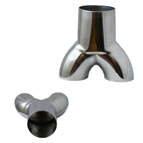 UNIVERSAL STAINLESS STEEL EXHAUST Y-PIPE PIECE ADAPTER 2.25" SINGLE & 2" DUAL, US $, image 4