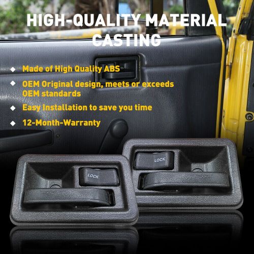 2PCS LH Inside RH & Door Handles for 1987-2004 Jeep Interior YJ TJ Wrangler USA, US $15.99, image 5