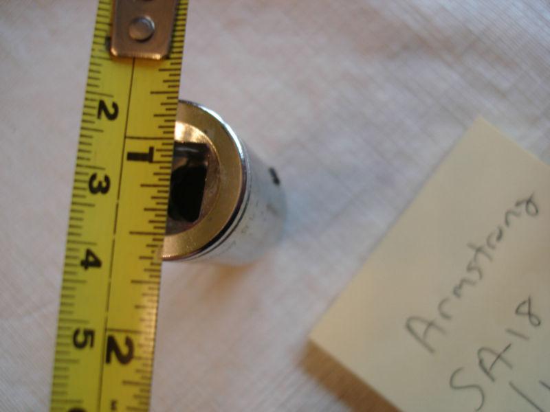 Armstrong sa18  9/16 3/8 inch drive hex socket used sa-18