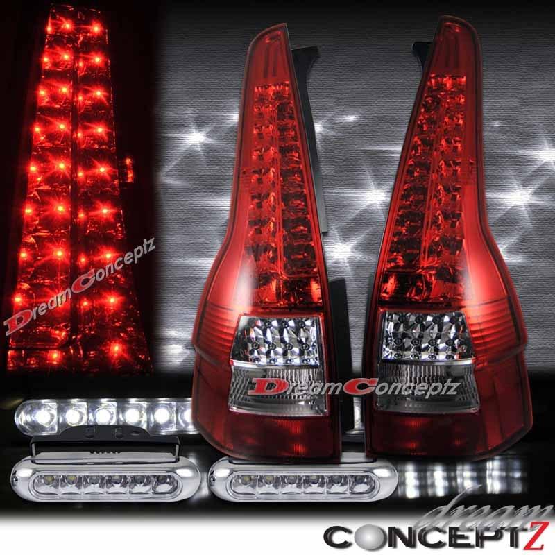 Purchase HONDA CRV LED TAIL LIGHTS CHROME HOUSING RED LENS L.E.D