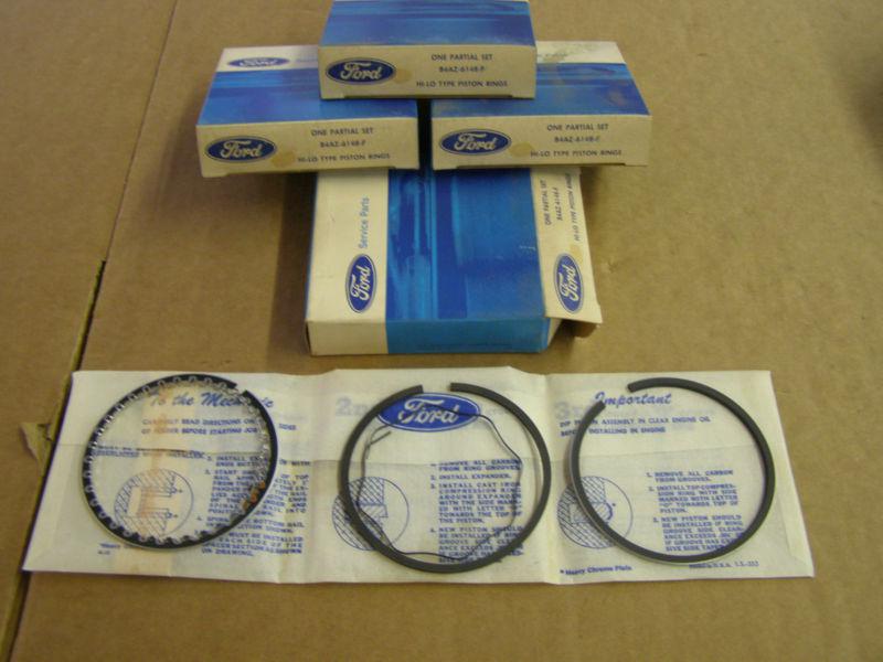 Nos oem ford 1955 1956 1957 fairlane piston ring set 272ci std. bore