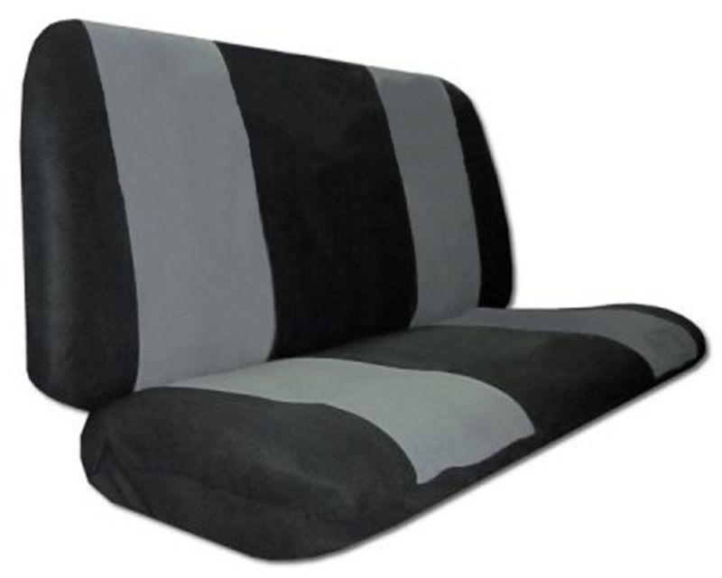 Synthetic Leather Grey Black Flame High Back Car Seat Covers 7pc Pkg #3, US $48.93, image 3