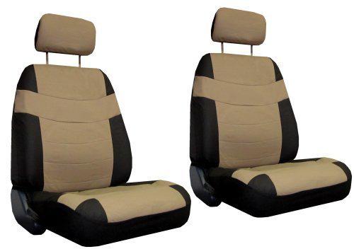 Tan Black Superior Synthetic Leather Seat Covers w/ Black Mats & More #1, US $51.35, image 4
