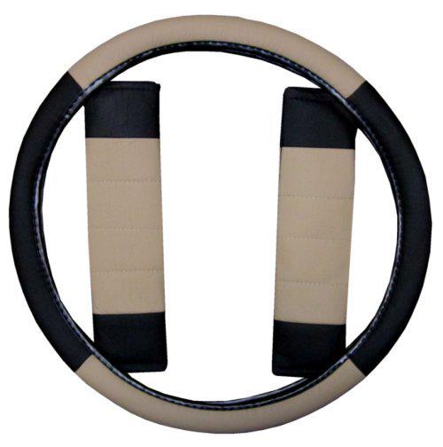 Tan Black Superior Synthetic Leather Seat Covers w/ Black Mats & More #1, US $51.35, image 8