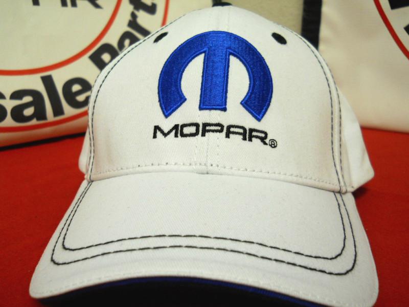 Dodge mopar apparel black white and blue two tone stitching baseball hat cap