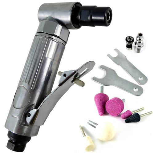 1/4" air die grinder cutting cleaning air tools 2 wrench 6 stones aluminum body