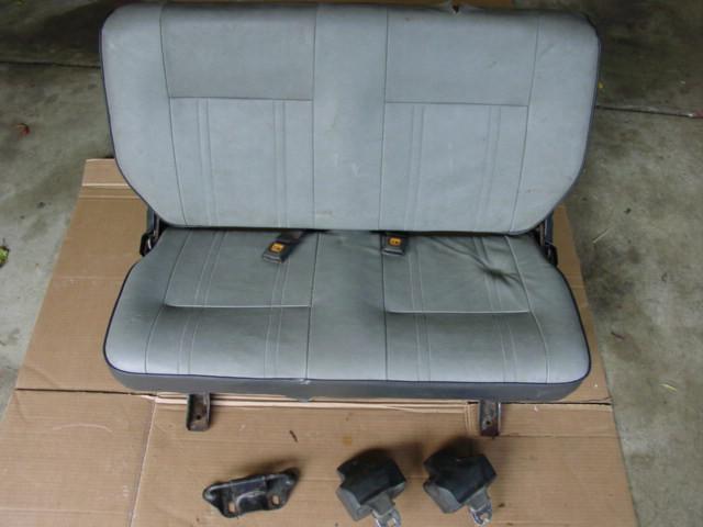 Suzuki samurai rear seat, belts, and catch