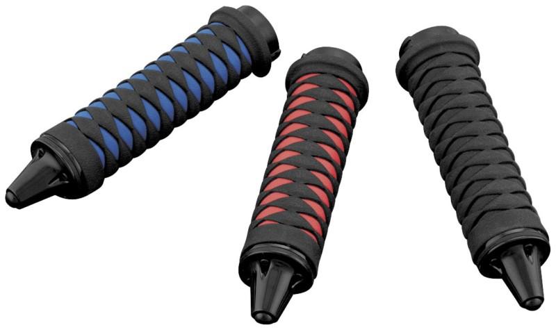 Kuryakyn braided grips - black/red  6331