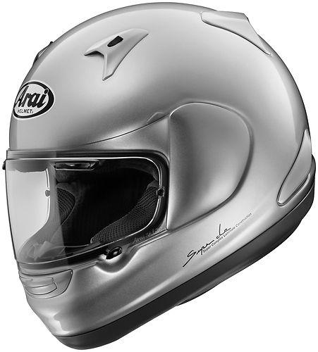 Arai signet-q solid motorcycle helmet aluminum silver x-large