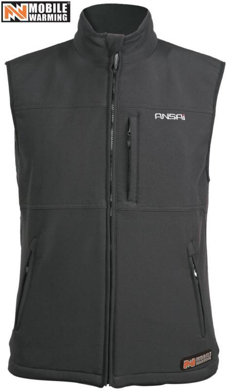 Mobile warming classic battery heated vest men's black