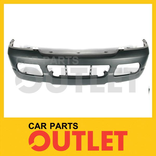 04 05 ford explorer xlt front bumper primed assembly w/o mld fog hole new