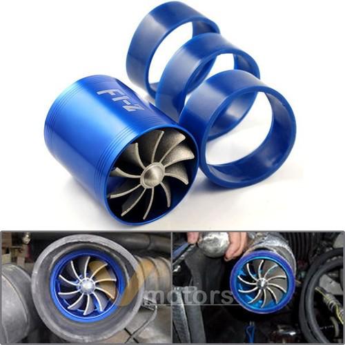 Turbonator turbo supercharger tornado air intake gas fuel saver dual fan power