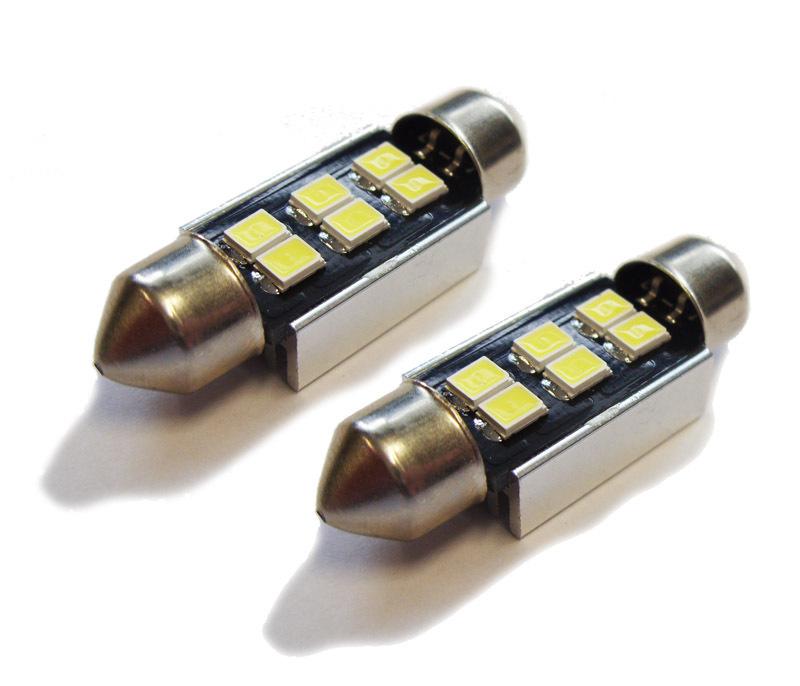 Purchase PAIR 36MM 6 SMD LED CANBUS ERROR FESTOON XENON WHITE BULBS