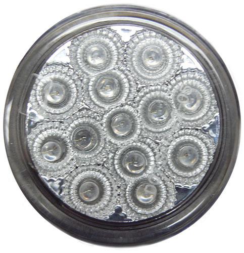 One 2.5" red led marker light with clear lens for trucks and trailers