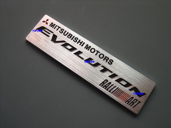 New mitsubishi evo evolution ralliart motors car logo aluminum badge emblem