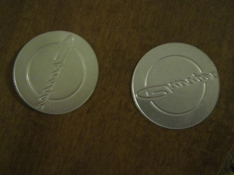 68 69 70 charger upper door panel emblem medallion inserts unpainted