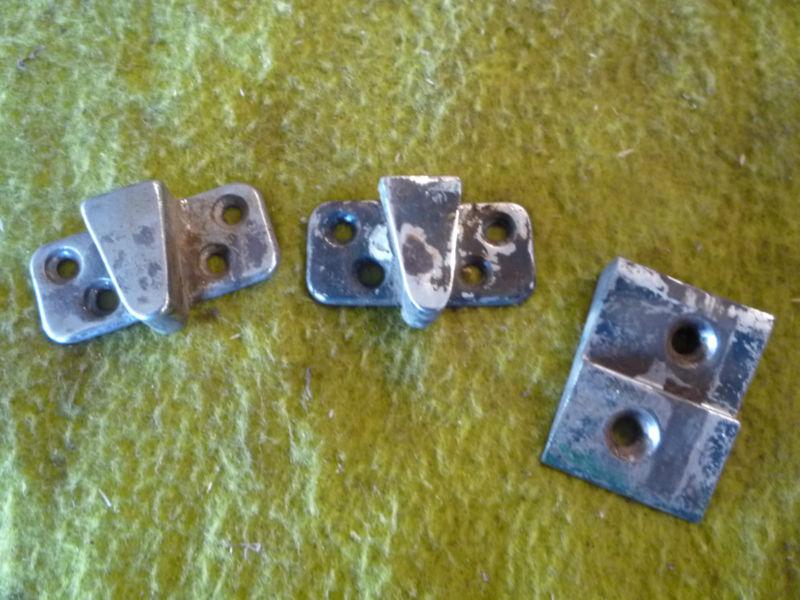 Pair of 1935 36 37 cadillac door locators and one striker plate - no reserve