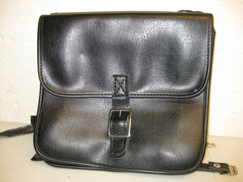 Leather grain saddlebags toss-over type fits any motorcycle