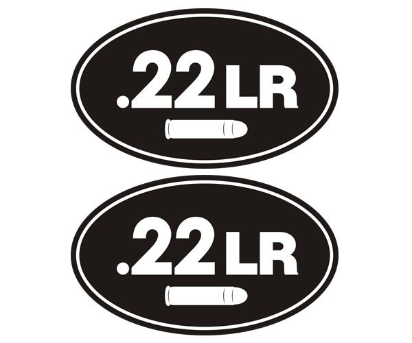.22lr ammo can decal set 3"x1.8" oval 22 cal long rifle vinyl sticker zu1