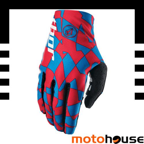 Thor youth void plus volcom paradox gloves mx offroad motocross red blue black 