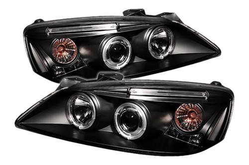 Spyder pg605hl pontiac g6 black clear halo projector headlights head light