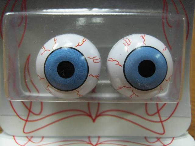 2- flaming eye balls valve stem caps covers bikes, hot rod, motorcycles, harley