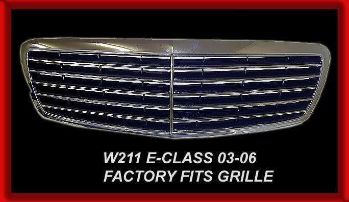 2003-2006 w211 e-class fits factory grille e500 e320 e55 e350  o e look new