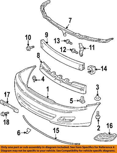 Toyota oem 52117ac010 front bumper-insert