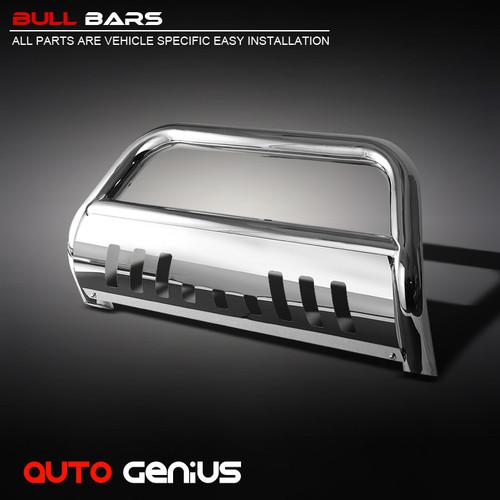 06-08 dodge ram 1500 chrome bull bar grille push guard w/skid plate upgrade