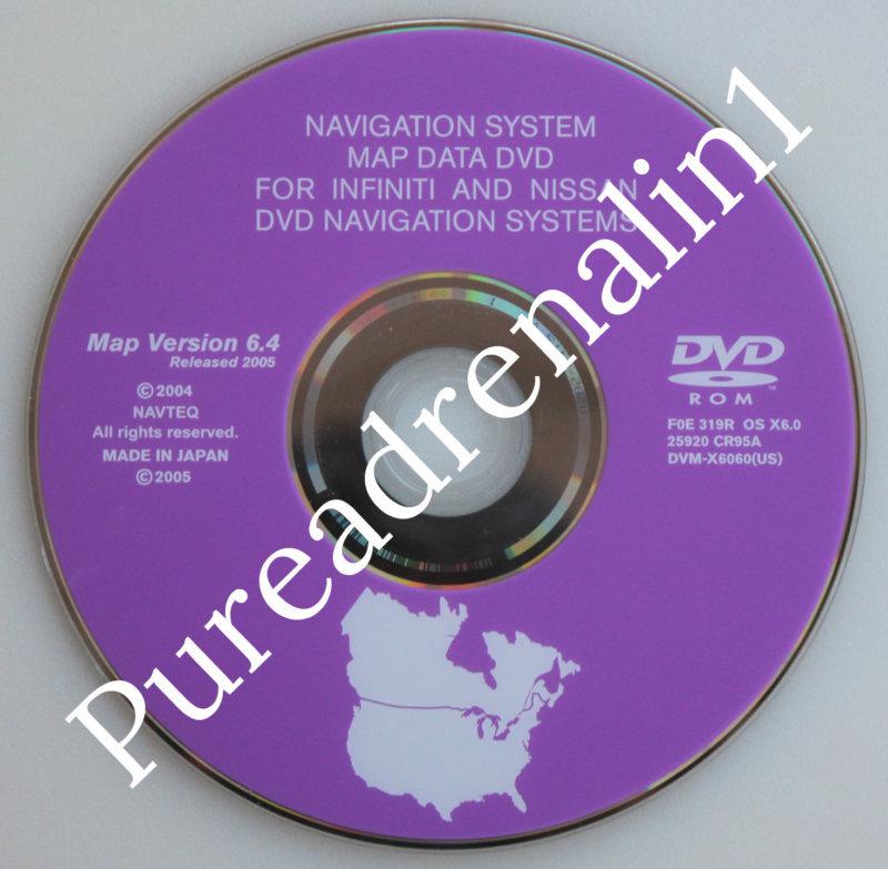 03 2004 2005 infiniti g35 coupe sedan fx fx45 q45 qx56 navigation map cd dvd 6.4