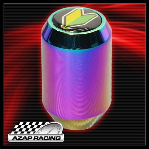 Mt titanium shift knob wakaba driver badge beginner leaf for honda and acura