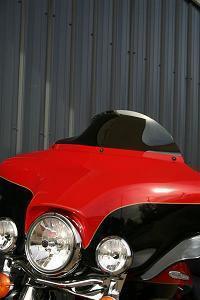 Klock werks black chrome 6.5" flare windshield 96-13 flh harley custom bagger