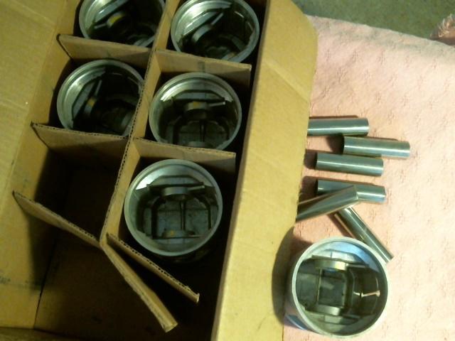 6 triplex packard pistons 1938-1953 tc-156 strut type 3 ring 3 1/2" bore pin fit