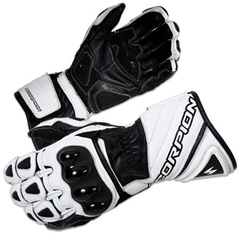 Scorpion guardian street motorcycle riding glove gloves white