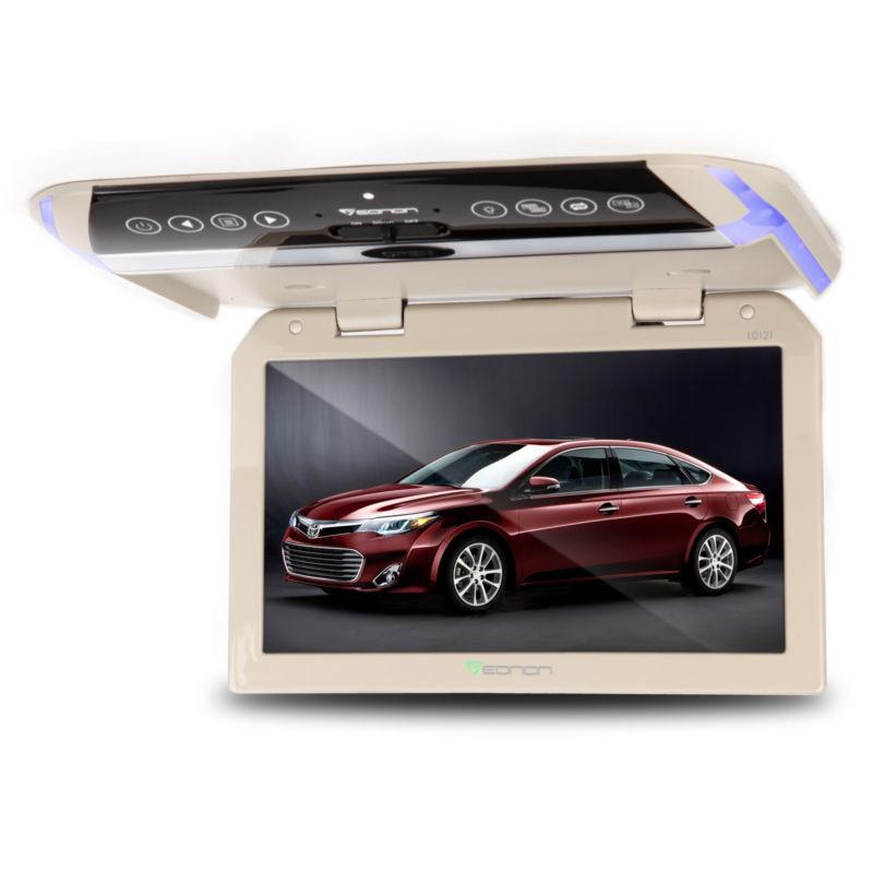 Eonon in car 10.1" wsvga thin flip down ceiling overhead 16:9 lcd monitor 180°