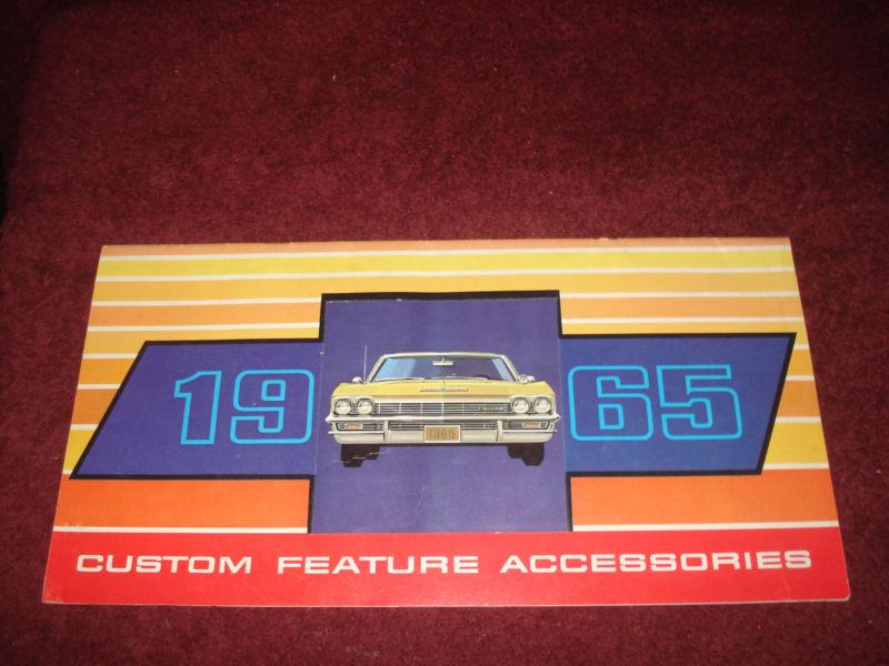 Purchase 1965 CHEVROLET CUSTOM FEATURE ACCESSORIES CATALOG IMPALA BEL