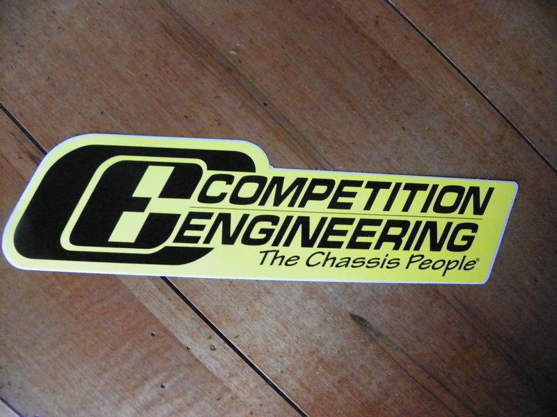 Competition engineering the chassis people vintage sticker 