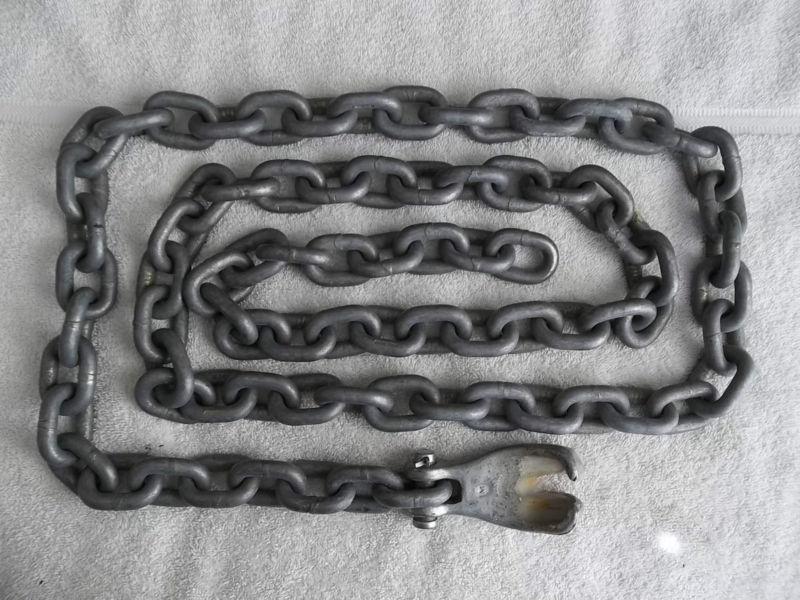 Frame machine chain .. 8 foot   3/8 chain with claw hook ..  grade 70