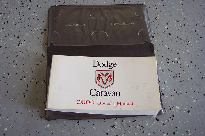 2000 dodge caravan owners manual with sleeve