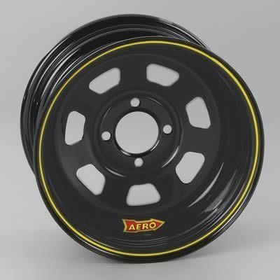 Aero 30 series black powdercoat roll-formed wheel 13"x7" 4x4.5" bc set of 4