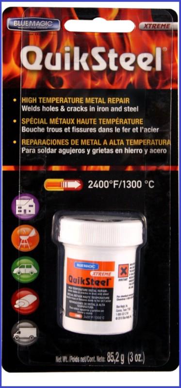 Blue magic 18003 quiksteel high temperature metal repair blister card - 3 oz.