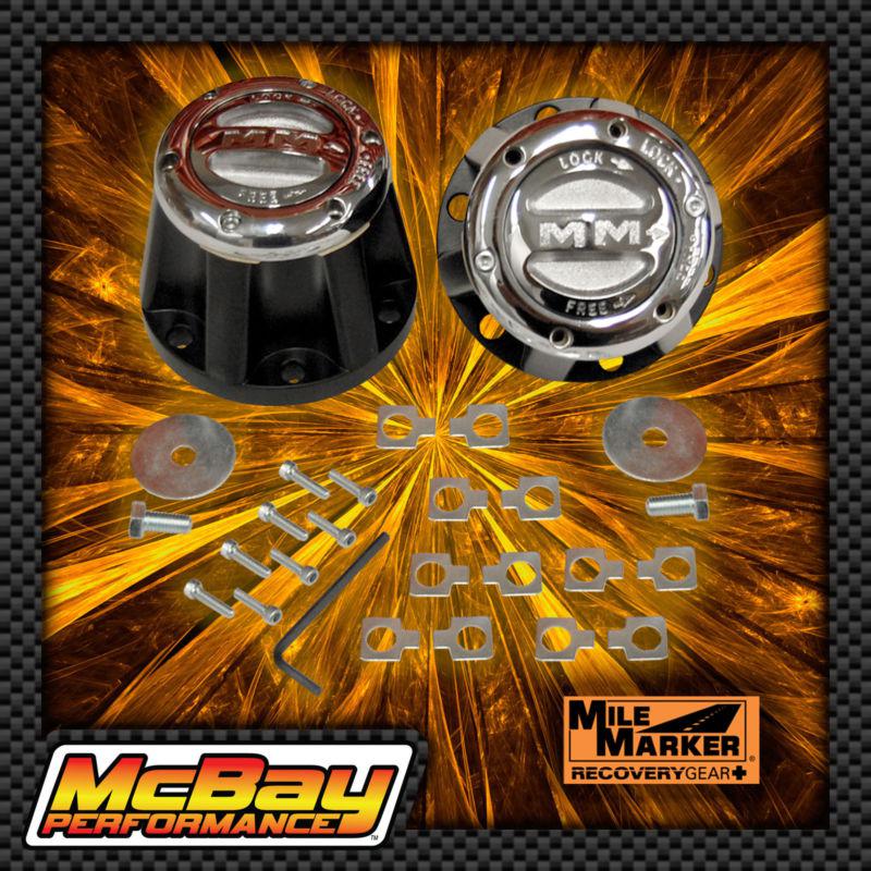 Purchase MILEMARKER 4X4 CHROME MANUAL LOCKING HUB SET 26 SPLINE LOCK
