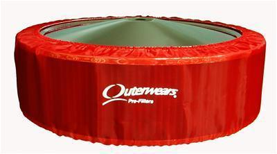 Outerwears pre filter company air cleaner pre-filter polyester red 14" dia 6"
