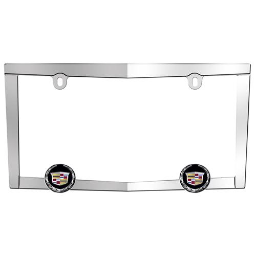 Cruiser 10330 license plate frame cadillac logo chrome