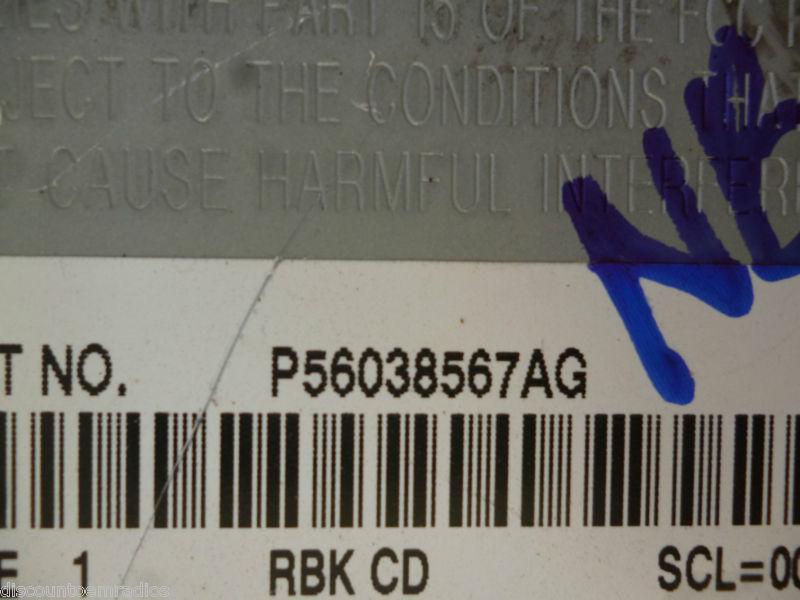 98-02 Chrysler Dodge Radio Cd Player CDC Dakota Durango Caravan P56038567AG * BF, US $275.00, image 3