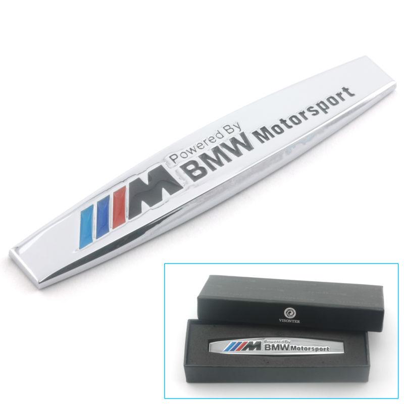Chromeplate 3d metal fender emblem badge sticker fit bmw 1 3 7 x m series #f003