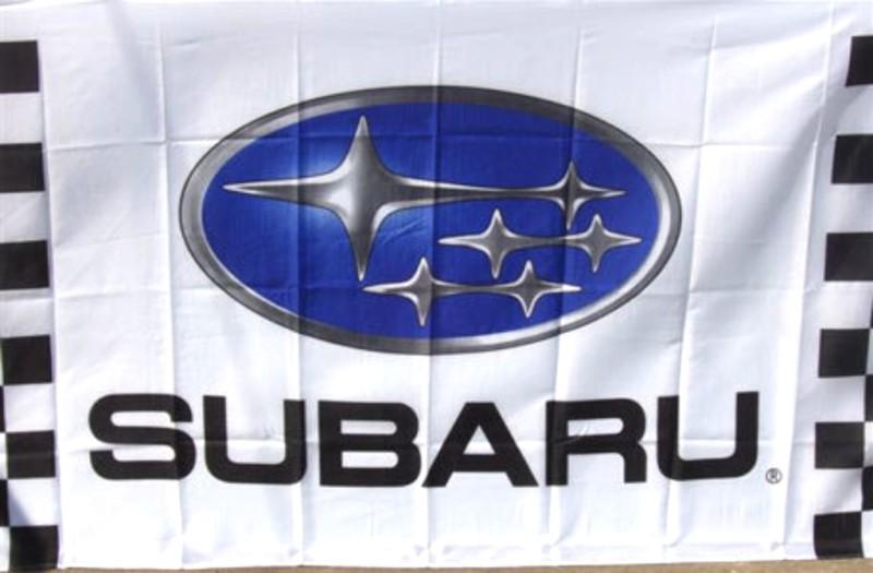Subaru racing flag 3' x 5' checkered banner j*