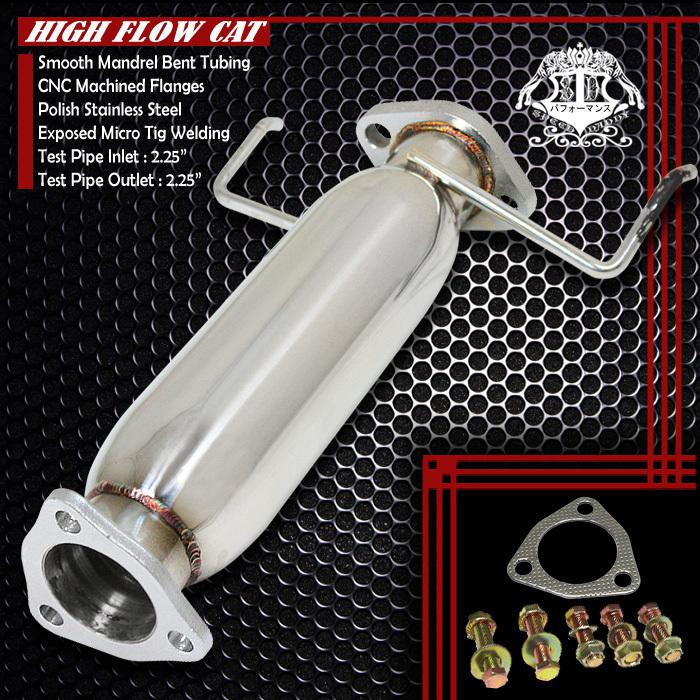 Stainless down/test pipe high flow cat converter 94-97 honda accord 4cyl cd3-cd6