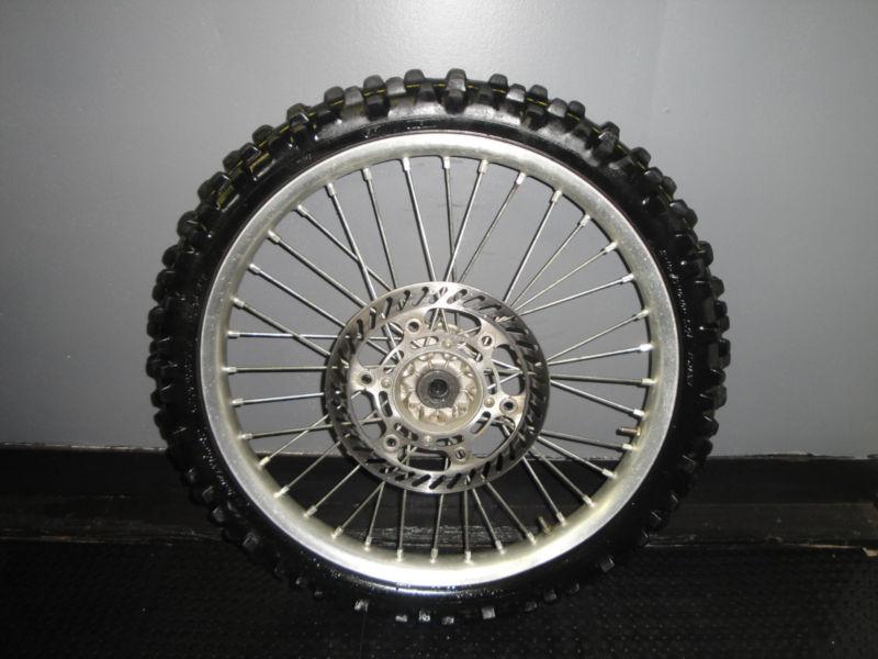 99 00 01 02 kawasaki kx 125 kx 250 front wheel oem front rim rotor 94-02 kx125