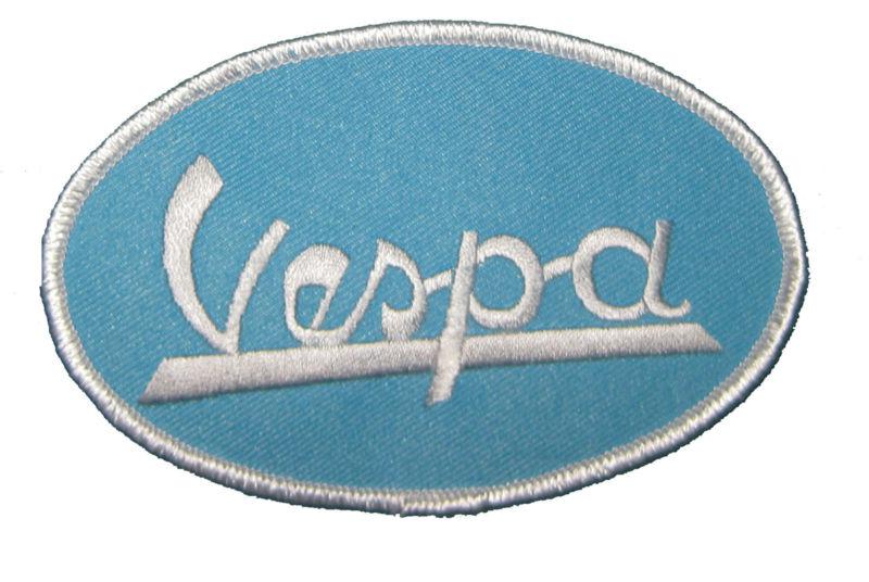 Vespa scooter embroidered sew-on patch, 4.25"